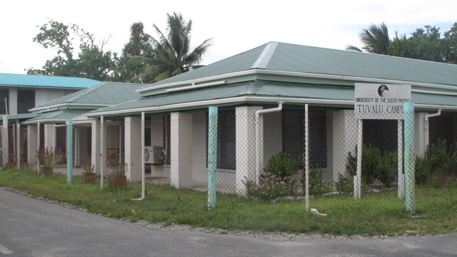 The university in Tuvalu where I sit my exam!